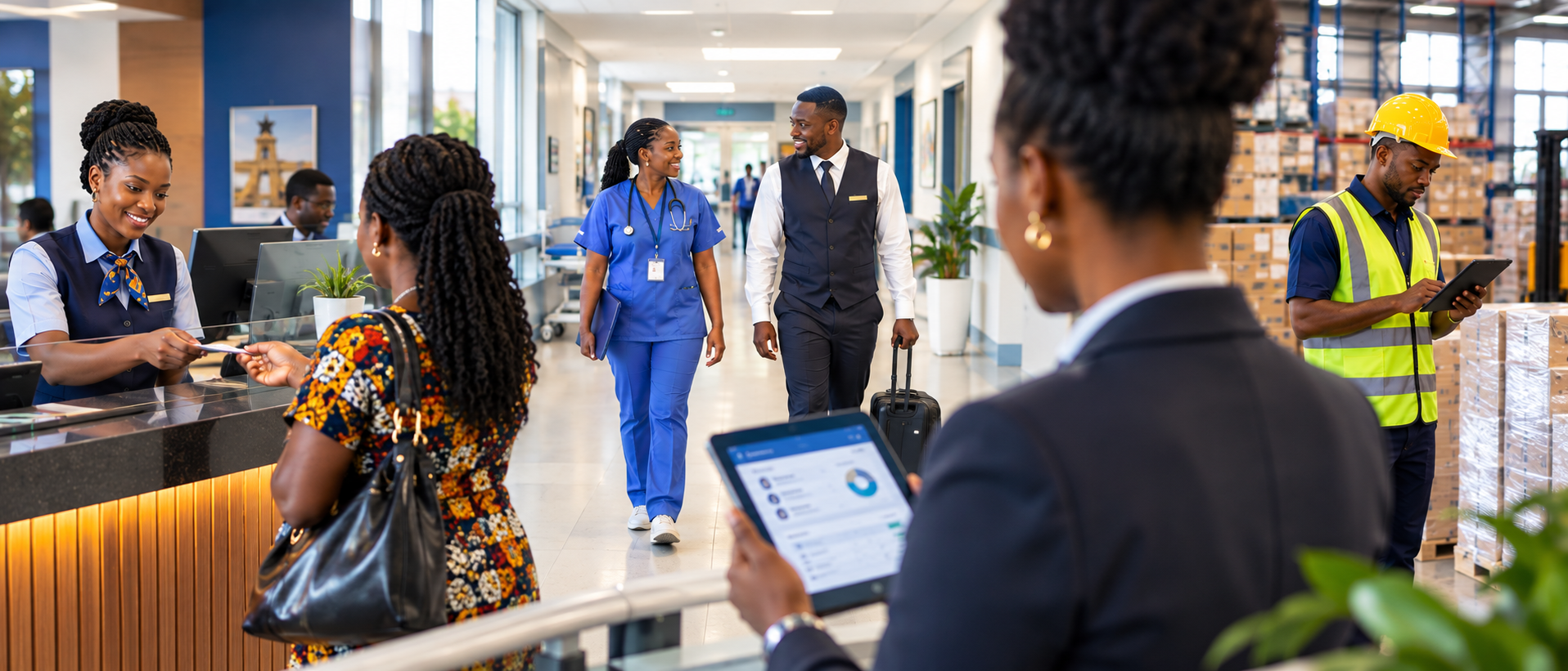 Staff and manpower outsourcing in Ghana: outsourced bank, hospital, hotel and warehouse staff managed by People & Partners Group